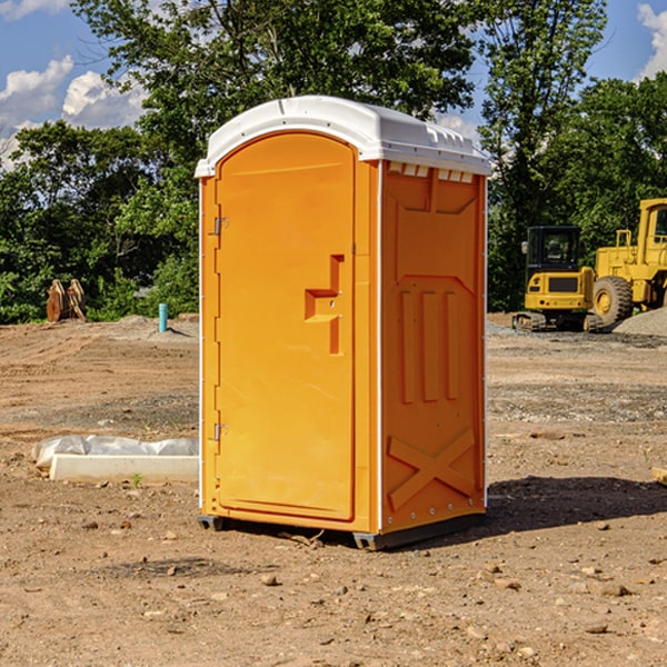 how often are the porta potties cleaned and serviced during a rental period in Bailey